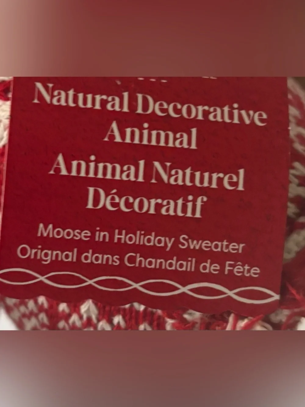 naturally decorative Christmas animal NEW NWT holiday moose in sweater